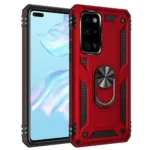 Huawei P40 Hybrid Dual-Layer Armour Case With Magnetic Ring Stand - Image 2