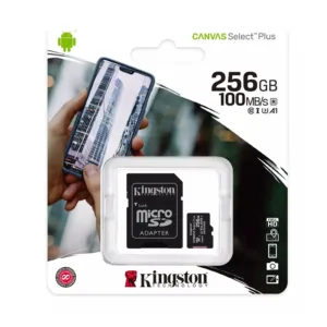 Kingston Micro SD SDHC Memory Card Class 10 256GB 100 MB/S Canvas Select Plus