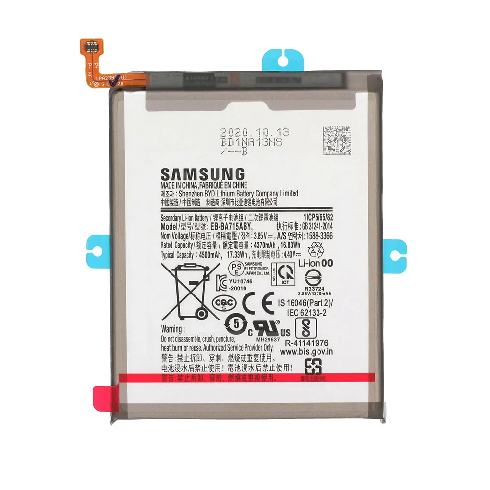 Genuine EB-BA715ABY Samsung A715 Galaxy A71 4500mAh Battery Genuine EB-BA715ABY Samsung A715 Galaxy A71 4500mAh Battery