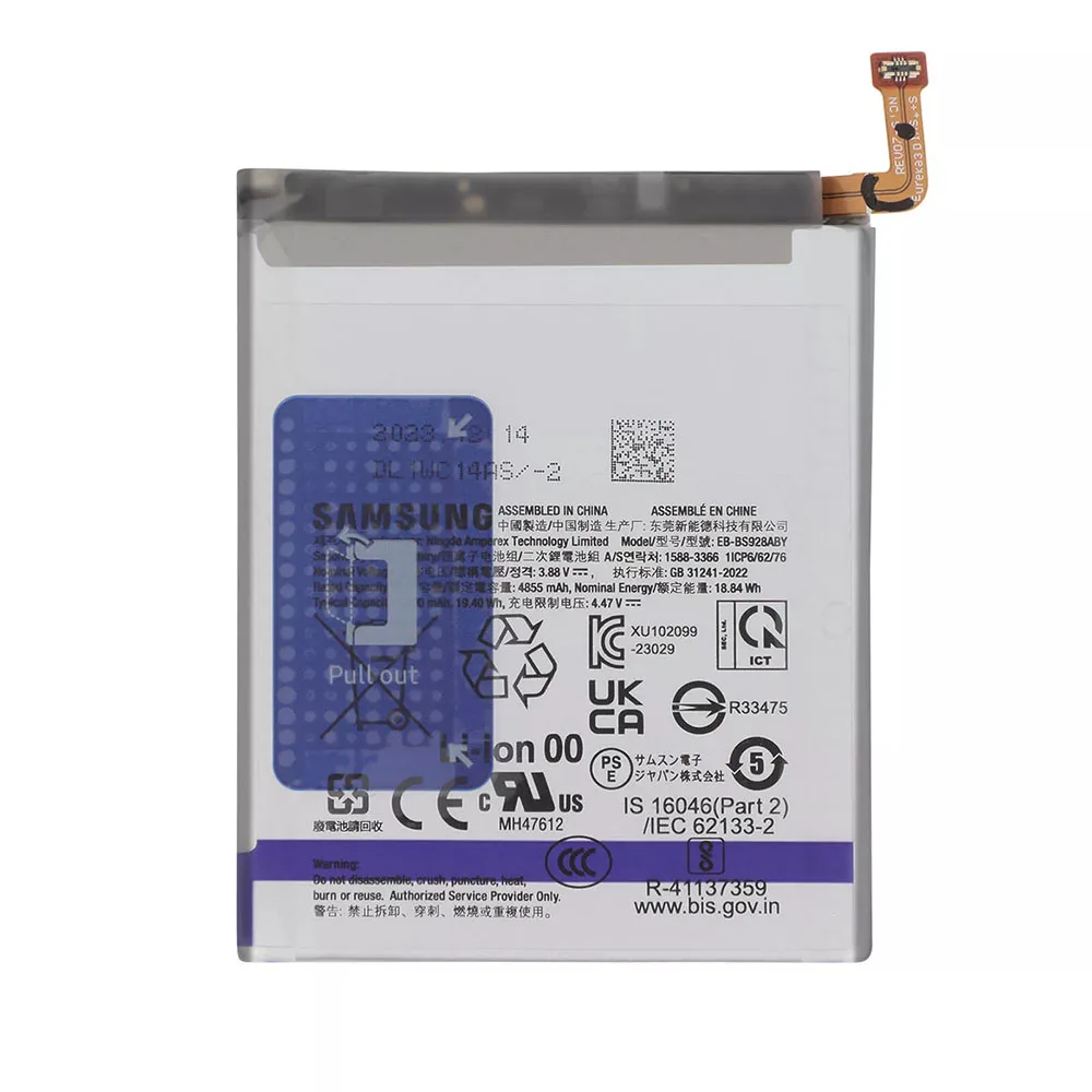 For Samsung S928 Galaxy S24 Ultra EB-BS928ABY 5000mAh Battery - OEM Pulled For Samsung S928 Galaxy S24 Ultra EB-BS928ABY 5000mAh Battery - OEM Pulled