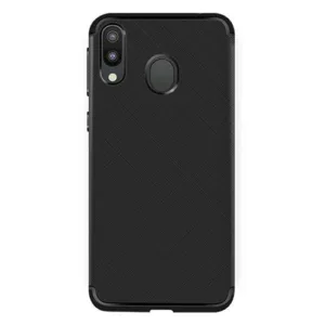 Samsung Galaxy A40 Matte Black Cross Pattern TPU Gel Case