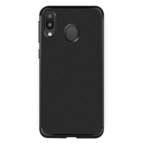 a30pattern.jpg Huawei P Smart 2019 Matte Black Cross Pattern TPU Gel Case - Image 1