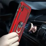 Samsung Galaxy A40 Hybrid Dual-Layer Armor Case With Magnetic Ring Stand - Image 2