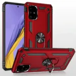 Samsung A715 Galaxy A71 Hybrid Dual-Layer Armour Case With Magnetic Ring Stand