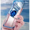 Samsung Galaxy A50 Ultra Thin Clear Gel & Chrome Effect Case With Magnetic Ring Stand