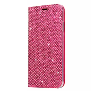 Samsung Galaxy J3 2017 Slim Fitting Glitter Wallet Case With Magnetic Closing