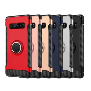 Samsung  Galaxy S10 Plus Hybrid Dual-Layer Armor Case With Magnetic Ring Stand