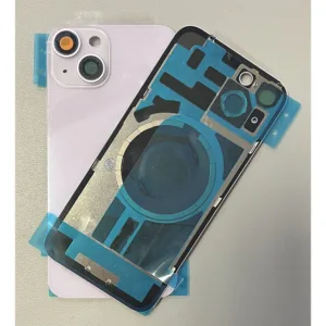 For iPhone 14 Plus Rear Back Glass Battery Cover With Frame & Magnets – Purple