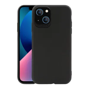Slim Fitting Matte Black TPU Case Raised Camera Edge For All iPhone 14 Models