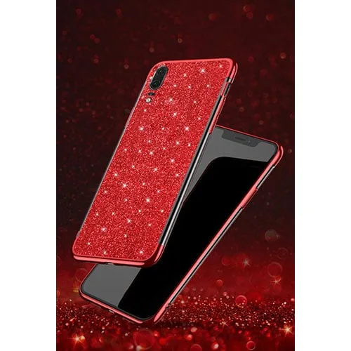 Huawei P30 Ultra Thin Clear Gel Case With Chrome & Glitter Effect - Image 8