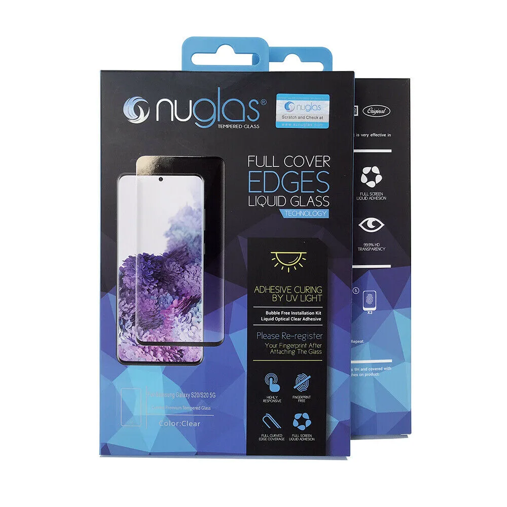 NuGlas 3D UV Liquid Glue Tempered Glass Screen Protector - Samsung Galaxy S22 Ultra - Image 1