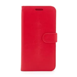 Samsung A515 Galaxy A51 PU Leather Side Opening Wallet Case With Card Slots - Red
