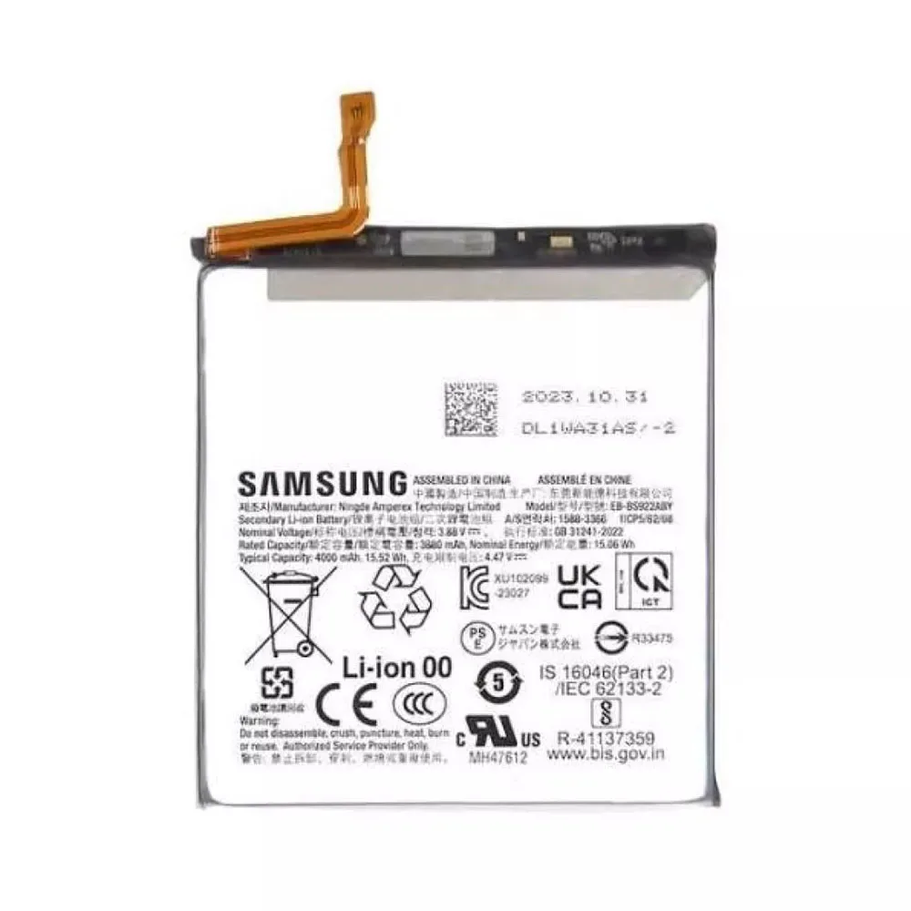 For Samsung S921 Galaxy S24 EB-BS921ABE 4000mAh Battery - OEM Pulled For Samsung S921 Galaxy S24 EB-BS921ABE 4000mAh Battery - OEM Pulled