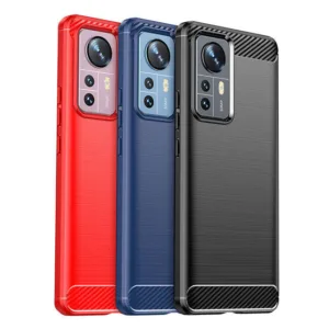 Matte Shockproof TPU Gel Case With Carbon Fibre Effect For Xiaomi 12 Pro