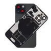 For iPhone 15 Rear Back Glass Battery Cover With NFC Flex, Frame & Magnets – Black