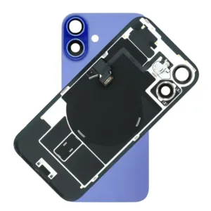 For iPhone 16 Plus Rear Back Glass Battery Cover With NFC Flex, Frame & Magnets – Blue