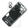 For iPhone 16 Plus Rear Back Glass Battery Cover With NFC Flex, Frame & Magnets – White