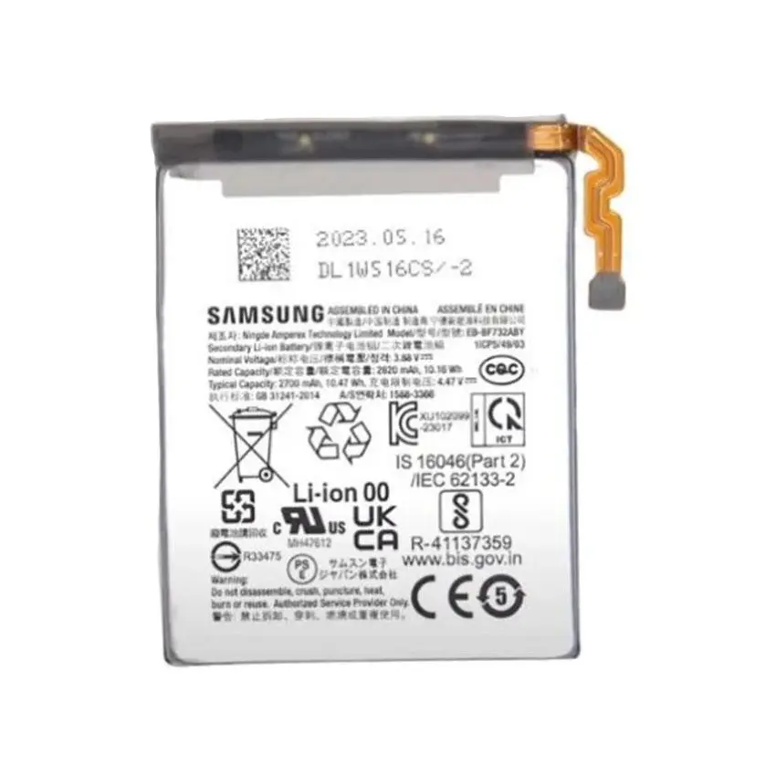 For Samsung F733 Galaxy Z Flip5 EB-BF733ABY 2620mAh Battery - OEM Pulled For Samsung F733 Galaxy Z Flip5 EB-BF733ABY 2620mAh Battery - OEM Pulled