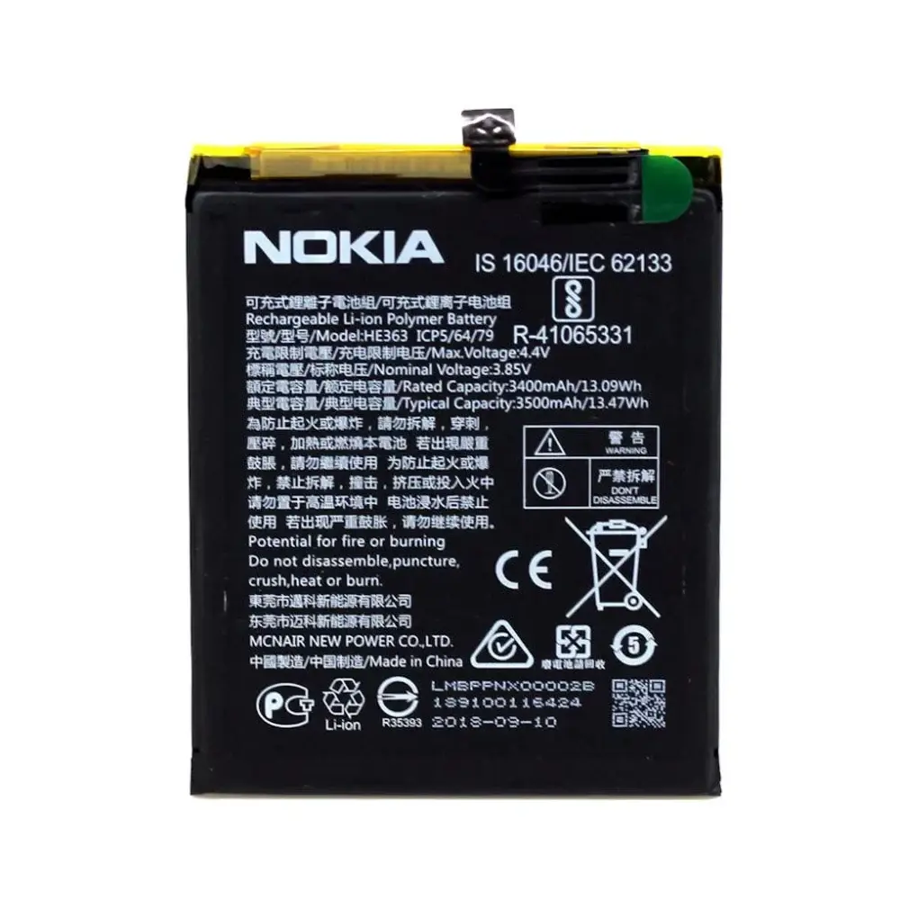 Genuine HE363 Nokia 8.1 / 3.1 Plus 3500mAh Battery Genuine HE363 Nokia 8.1 / 3.1 Plus 3500mAh Battery