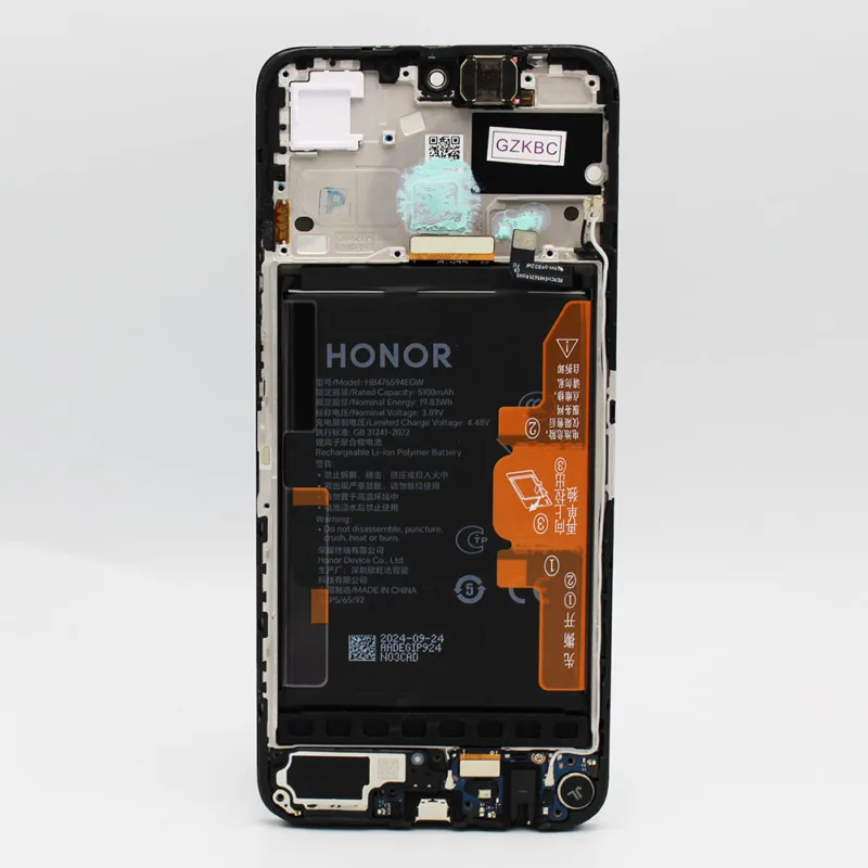 For Honor 200 Smart LCD Screen Digitiser Frame Battery – Black - OEM Pulled