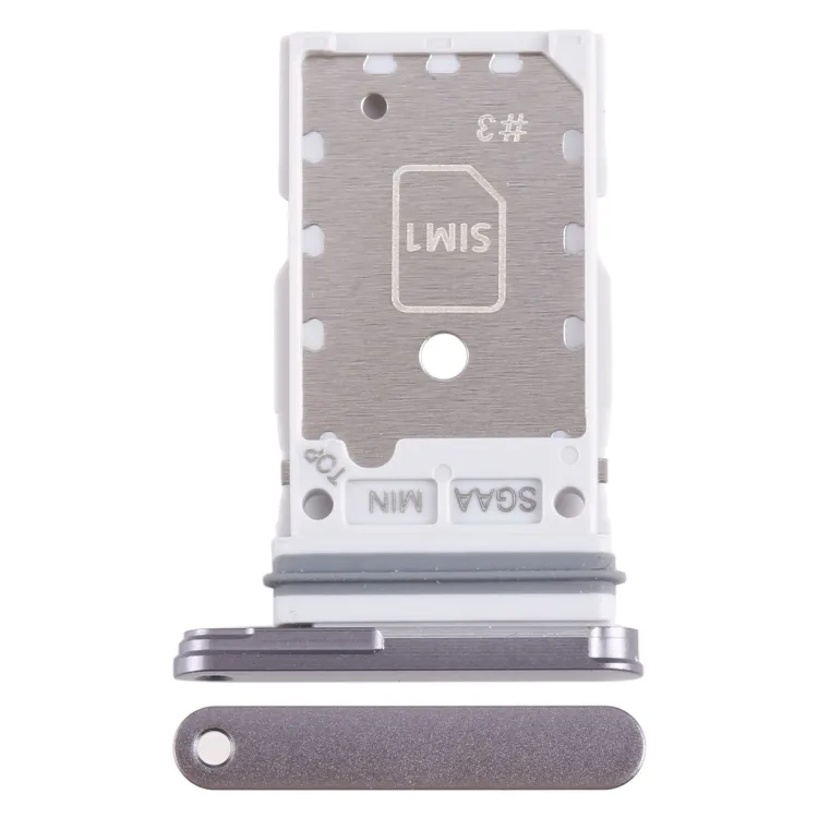 For Samsung S711 Galaxy S23 FE Dual SIM Card Tray Holder - Silver - OEM Pulled