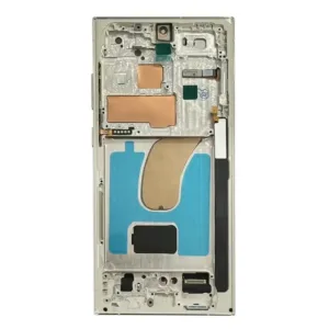 For Samsung S918 Galaxy S23 Ultra LCD Screen & Touch Digitiser With Frame – Silver – OEM Pulled