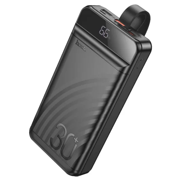 Hoco 30000mAh PD QC3.0 22.5W Large Capacity Fast Charging Power Bank Charger - Black
