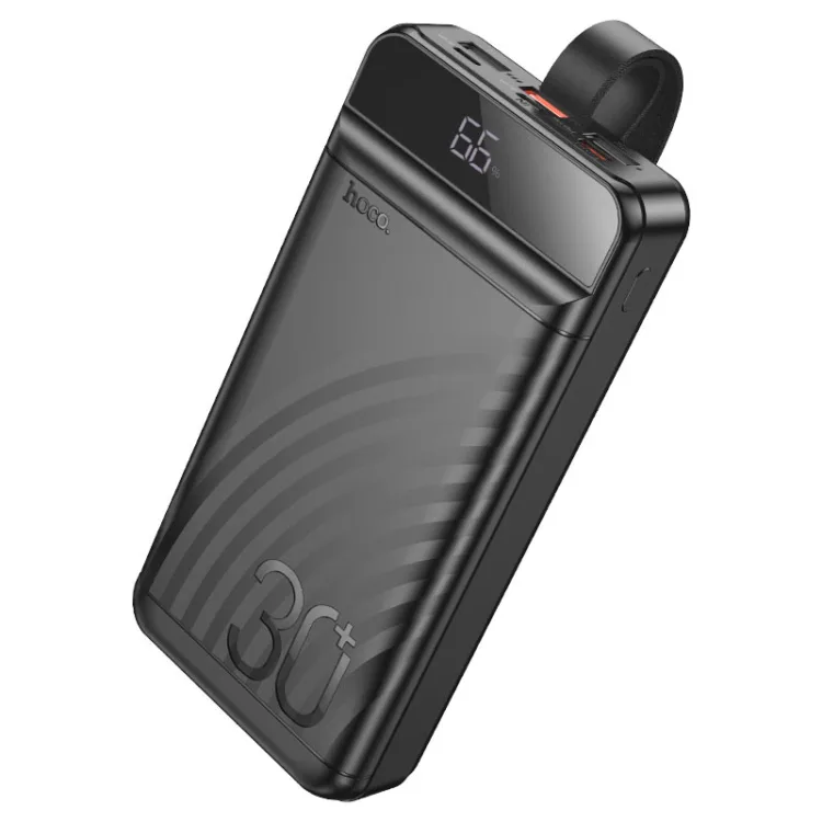 Hoco 30000mAh PD QC3.0 22.5W Large Capacity Fast Charging Power Bank Charger - Black