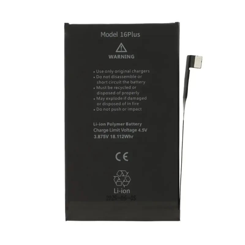 For iPhone 16 Plus AAA Quality 4674mAh Replacement Battery