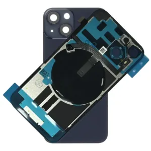 For iPhone 14 Rear Back Glass Battery Cover With NFC Flex, Frame & Magnets – Black