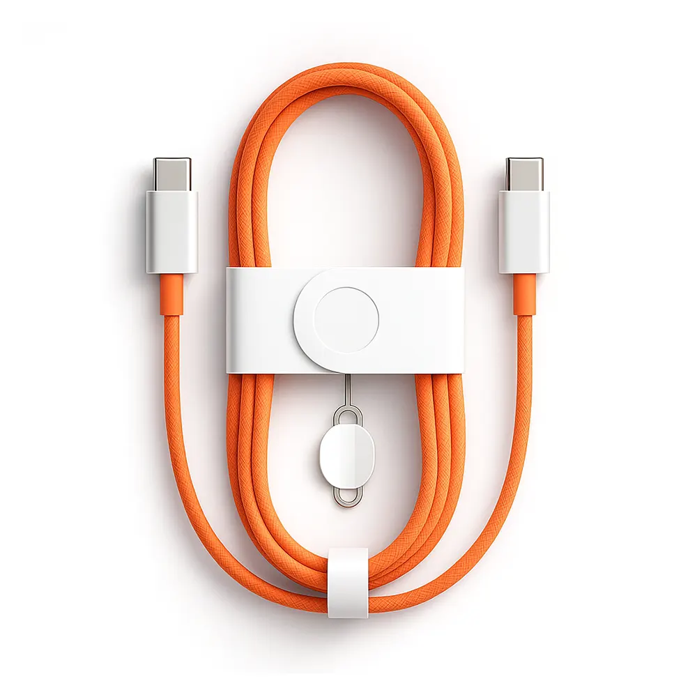 For iPhone 17 Pro Series USB-C To USB-C Fast Charging Data Braided USB Cable - Orange For iPhone 17 Pro Series USB-C To USB-C Fast Charging Data Braided USB Cable - Orange