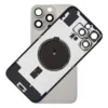 For iPhone 16 Pro Max Rear Back Glass Battery Cover With Frame & Magnets – Titanium