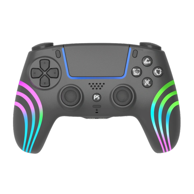 For Sony PS5 / PC RGB Colour Wireless Controller - Black