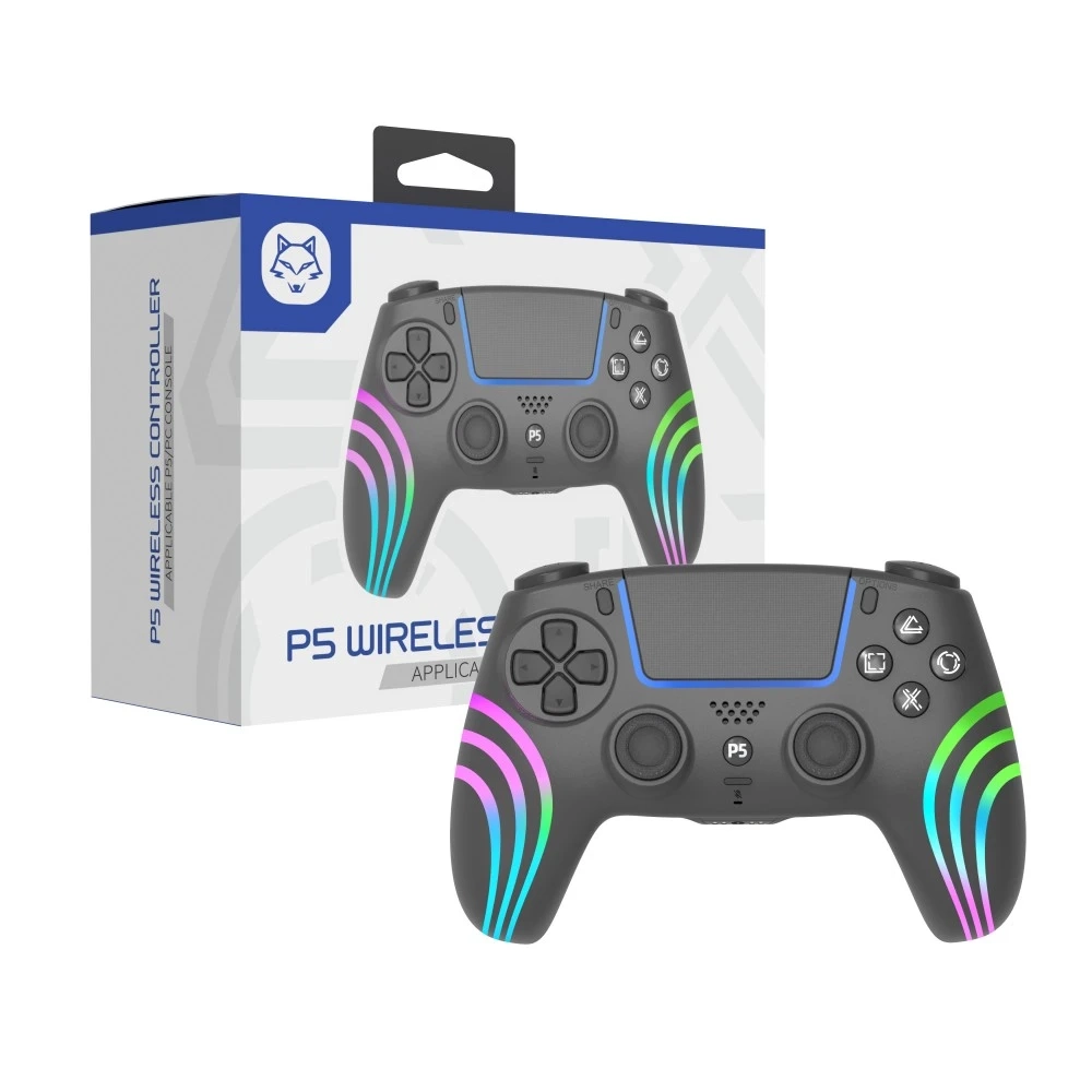For Sony PS5 / PC RGB Colour Wireless Controller Hall Sensors - Black - Image 2
