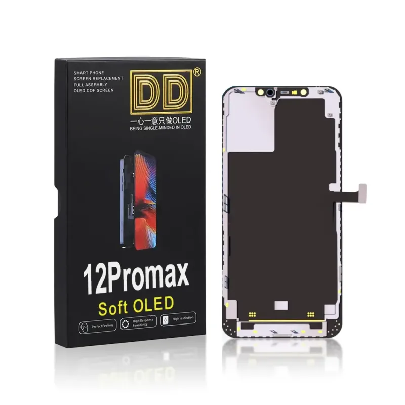 For iPhone 12 Pro Max NO Message Diagnostic OLED Screen & Touch Digitiser On Frame