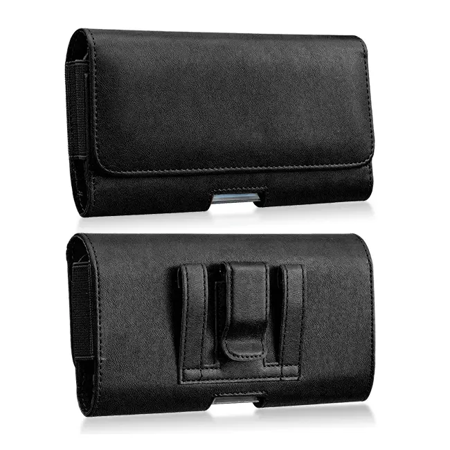 Universal Faux Leather Belt Clip Waist Phone Case / Pouch